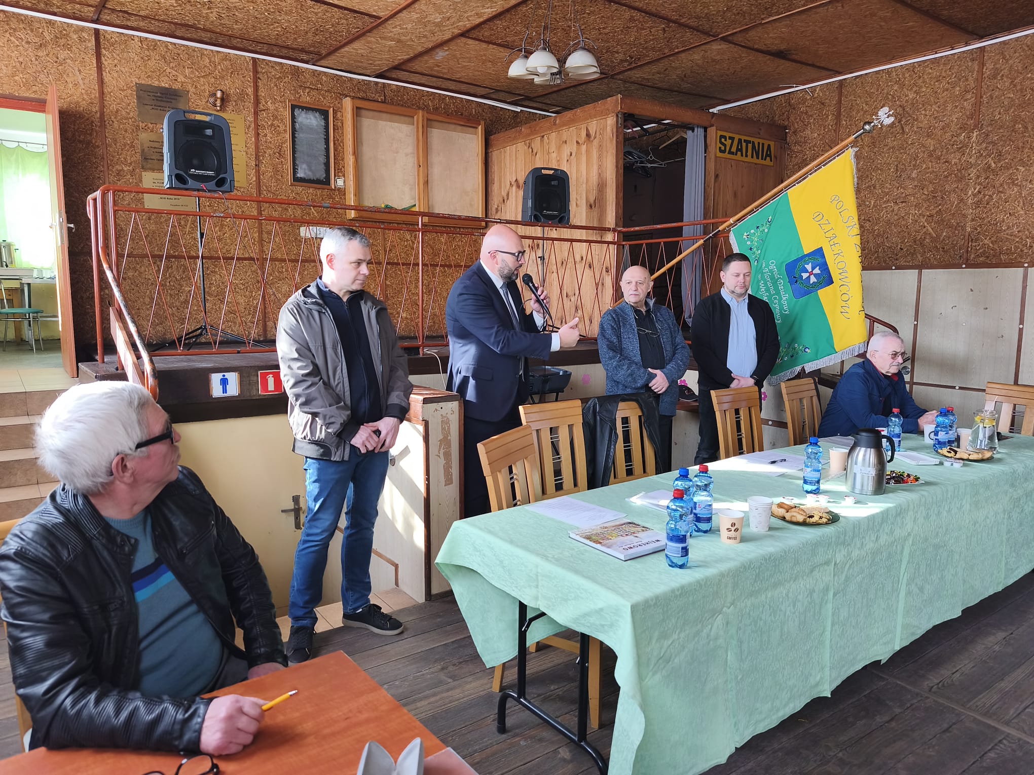 Walne zebranie sprawozdawcze. Na zdjęciu od lewej: Franek Formela, Maciej Łądkowski, Arkadiusz Kraszkiewicz, Romulad Pawlak, Paweł Thiel, Jan Suprunowicz